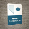 Masks Encouraged Nevada State Outline - Wall Sign