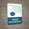 Masks Encouraged Oklahoma State Outline - Wall Sign