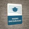 Masks Encouraged South Dakota State Outline - Wall Sign