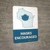 Masks Encouraged Wisconsin State Outline - Wall Sign