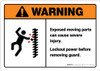 Warning: Lockout Power Before Removing Guard - Wall Sign Warning: Lockout Power Before Removing Guard - Wall Sign