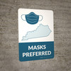 Masks Preferred Kentucky State Outline - Wall Sign
