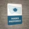 Masks Preferred Montata State Outline - Wall Sign Masks Preferred Montata State Outline - Wall Sign