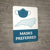 Masks Preferred North Carolina State Outline - Wall Sign Masks Preferred North Carolina State Outline - Wall Sign