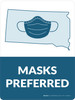 Masks Preferred South Dakota State Outline - Wall Sign