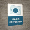 Masks Preferred Wyoming State Outline - Wall Sign