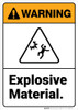 Warning: Combustible Explosive Material - Wall Sign