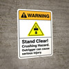 Warning: Stand Clear Crushing Hazard Outrigger Can Cause Injury - Wall Sign