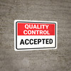 Quality Control: Accepted Landscape - Wall Sign Quality Control: Accepted Landscape - Wall Sign