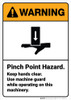 Warning: Pinch Point Hazard Keep Hands Clear - Wall Sign
