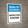 Quality Assurance: Inspection Station Portrait - Wall Sign Quality Assurance: Inspection Station Portrait - Wall Sign