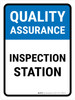 Quality Assurance: Inspection Station Portrait - Wall Sign Quality Assurance: Inspection Station Portrait - Wall Sign