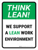 Think Lean: Work Environment Portrait - Wall Sign