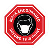 Mask Encouraged Beyond This Point Stop - Floor Sign