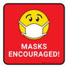 Masks Encouraged! Red Square - Floor Sign