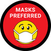 Masks Preferred Red Round Floor With With Emoticon