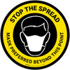 Stop The Spread Mask Preferred Beyond This Point Yellow Black - Floor Sign
