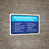 Commandments for Continuous Improvement Spanish Landscape - Wall Sign