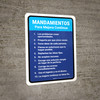 Commandments for Continuous Improvement Spanish Portrait - Wall Sign