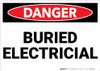 Danger: Buried Electrical - Wall Sign