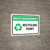 Waste Management: Recycling point Landscape - Wall Sign Waste Management: Recycling point Landscape - Wall Sign