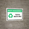 Waste Management: Textile waste Landscape - Wall Sign