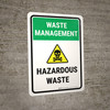 Waste Management: Hazardous waste Portrait - Wall Sign