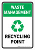 Waste Management: Recycling point Portrait - Wall Sign Waste Management: Recycling point Portrait - Wall Sign