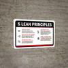5 Lean Principles Landscape - Wall Sign