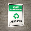Waste Management - Aerosols Portrait - Wall Sign Waste Management - Aerosols Portrait - Wall Sign
