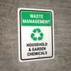 Waste Management - Household & Garden Chemicals Portrait - Wall Sign Waste Management - Household & Garden Chemicals Portrait - Wall Sign