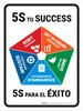 5S To Success Bilingual Portrait - Wall Sign