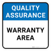 Quality Assurance: Warranty Area Square - Floor Sign Quality Assurance: Warranty Area Square - Floor Sign