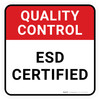 Quality Control: ESD Certified Square - Floor Sign Quality Control: ESD Certified Square - Floor Sign