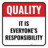 Quality: It Is Everyone's Responsibility Square - Floor Sign