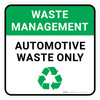 Waste Management: Automotive Waste Only Square - Floor Sign Waste Management: Automotive Waste Only Square - Floor Sign