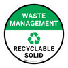 Waste Management: Recyclable Solid Round - Floor Sign Waste Management: Recyclable Solid Round - Floor Sign