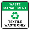 Waste Management: Textile Waste Only Square - Floor Sign Waste Management: Textile Waste Only Square - Floor Sign
