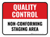 Quality Control: Non-Conforming Staging Area Rectangular - Floor Sign