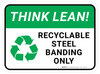 Think Lean Recyclable Steel Banding Only Rectangular - Floor Sign