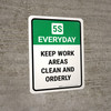 5S Everyday: Keep Work Areas Portrait - Wall Sign