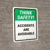 Think Safety: Accidents Are Avoidable Portrait - Wall Sign