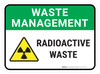 Waste Management: Radioactive Waste with Hazard Icon Rectangular - Floor Sign Waste Management: Radioactive Waste with Hazard Icon Rectangular - Floor Sign