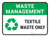 Waste Management: Textile Waste Rectangular - Floor Sign Waste Management: Textile Waste Rectangular - Floor Sign