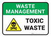 Waste Management: Toxic Waste with Hazard Icon Rectangular - Floor Sign