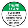 Think Lean: If You Don't Continuously Improve Round - Floor Sign