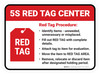 5S Red Tag Center V2 Rectangle - Floor Sign 5S Red Tag Center V2 Rectangle - Floor Sign