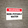 Warning: Non Potable Water - Wall Sign