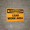 Warning: Public Health Lead Work Area - Wall Sign