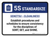 5S Standardize Landscape - Wall Sign 5S Standardize Landscape - Wall Sign